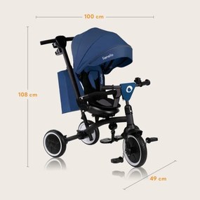 Lionelo - Triciclo per bambini TRIS PLUS Blue Denim
