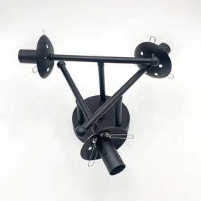 Brilagi - Lampadario a soffitto MALIVA 3xE14/15W/230V nero/fumé