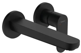 Rubinetto per lavabo a canna media Rebris S nero verniciato opaco HANSGROHE H 11.5 cm