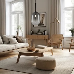 Lampadario a sospensione con filo ALIAS 1xG9/8W/230V diametro 12 cm nero/grigio