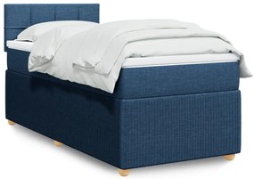 Giroletto A Molle Con Materasso Blu 90x190 Cm İn Tessuto /