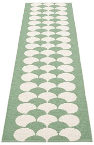 Passatoia da interno/esterno verde/color crema 70x250 cm Poppy Oregano – Pappelina