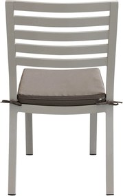 DEXTER - sedia da giardino in alluminio impilabile con cuscino