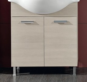 Armadietto bagno a terra Rimini 1 cassetto 2 ante P 33.5 x L 70 x H 80 cm larice