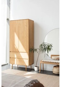 Panchina in colore bianco e naturale Klupa - Gazzda