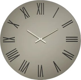 Orologio rotondo D80 cm in cristallo satinato Bronzo e numeri Nero - WAYNE