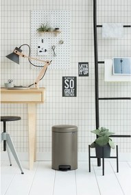 Bidone grigio in acciaio 12 l NewIcon - Brabantia