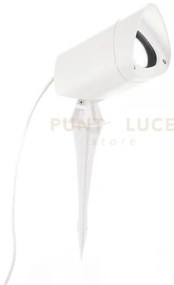 Ges740- faro proiettore in alluminio 1 luce attacco gu10 ip65 bianco