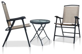 Set Da Bistrot 3 Pz Grigio Talpa İn Acciaio /