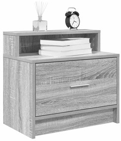 Comodino Con Cassetto Grigio Sonoma 51x31x47 Cm /
