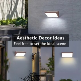 Brilagi-LED Lampada da parete esterna con sensore TRIANGLE LED/20W/230V, marrone, IP65
