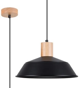 Sollux SL.1322 - Lampadario a sospensione con filo FANO 1xE27/15W/230V diametro 34 cm nero