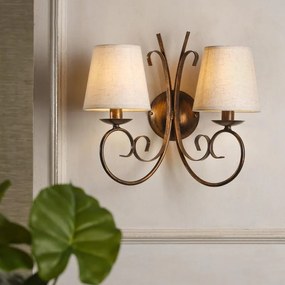Applique APPLIQUE POMPEI 2 LUCI. BRONZO PARALUMI bronzo 2X E14