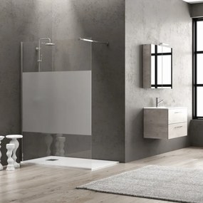 Doccia walk-in 70cm vetro serigrafato altezza 185cm KW1000S - KAMALU