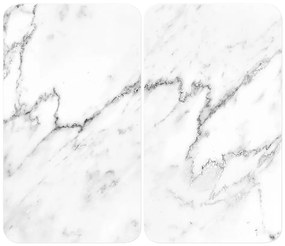 Set di 2 copri stufe in vetro, 52 x 30 cm Marble - Wenko