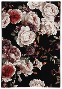 Tappeto Floral c nero, L 300 x L 200 cm