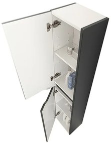 Pensile bagno sospeso 150 H verde con ripiani regolabili Maiori/Minori