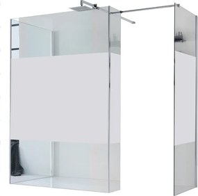 Box doccia walk-in Wens, vetro serigrafato 6 mm, 86-88- H 200 cm, profilo cromo