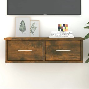 Armadietto Parete Rovere Fumo 60x26x18,5cm Legno Ingegnerizzato /