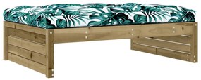 Poggiapiedi da giardino 120x80 cm in legno impregnato di pino