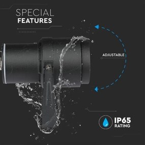 Lampada LED da esterno LED/12W/100-240V IP65 nero - vetro verde