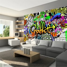 Fotomurale  Graffiti on the Wall  Colore Nero, Dimensioni e Misure 200x140