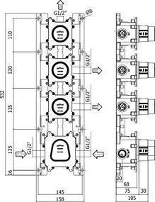 Paffoni Modular Box Mdbox019 Corpo Incasso Termostatico Incasso Doccia Vasca 3 Funzioni Installazione per art. MDE019