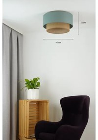 Duolla - Plafoniera BOHO 1xE27/15W/230V diametro 45 cm verde/marrone