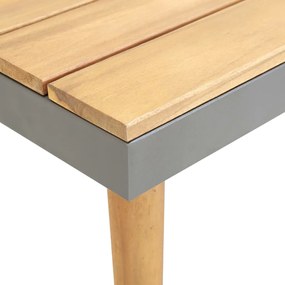 Tavolino da Caffè per Giardino 60x60x31,5 cm Massello di Acacia