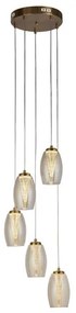 Cyclone 5lt pendant - metallo bronzo e bicchiere di champagne