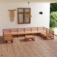 Set Divani da Giardino 11 pz in Legno Massello di Pino 3076277