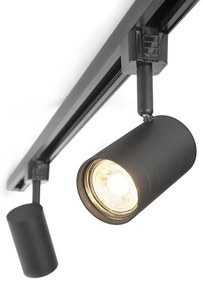 Sistema a binario moderno monofase con 3 faretti neri - Jeana