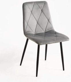Sedia Lyke Velluto - Grigio
