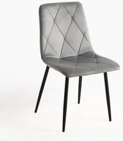 Sedia Lyke Velluto - Grigio