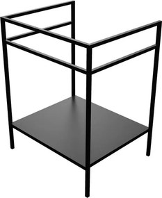 Mobile da bagno a terra sotto lavabo L 60 x H 78 x P 50 cm nero opaco, COLAVENE Alaqua
