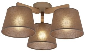 Brilagi - Lampada da soffitto a plafone LATTE SABIA 3xE27/15W/230V pino/marrone