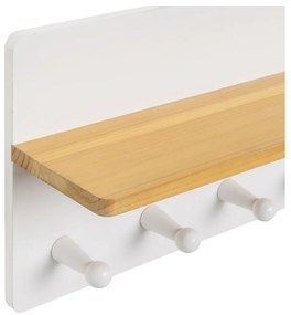 Appendiabiti da parete bianco con ripiano - Casa Selección