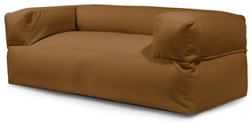 Puof a sacco marrone con rivestimento in bouclé Sofa MooG – SLOWDOWN