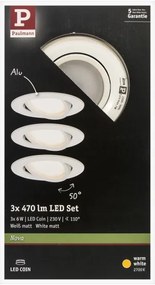 Paulmann 93449 - SET 3xLED/6,5W IP23 Lampada da incasso per bagno NOVA 230V