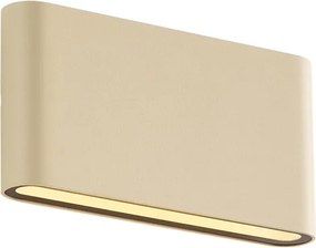 Lampada da parete moderna da esterno beige 17,5 cm con LED IP65 - Batt
