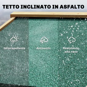 Armadio da Giardino Box Porta Attrezzi 128x57,5x197 cm con Finestre Trasparenti in Legno Marrone Chiaro...
