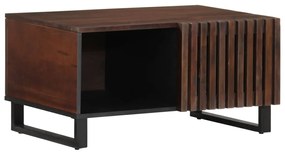 Tavolino Da Salotto Marrone 80x54x40 Cm Legno Massello Di Mango /
