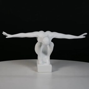 Decorazione da tavolo 19,5 x 16 x 38,5 cm resina/bianca