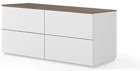 Cassettiera bassa bianca/marrone 120x54 cm Join - TemaHome