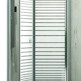 Porta doccia a libro 75cm vetro serigrafato altezza 180cm KM4000S - KAMALU