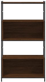 Libreria rovere marrone 80x30x145,5cm legno multistrato e ferro