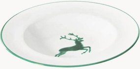 Piatto fondo fatto a mano Gourmet Grüner Hirsch