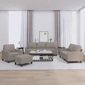 Set Di Divani 4 Pz Con Cuscini Tortora İn Tessuto /