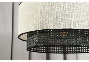 Duolla - Lampadario a plafone RATTAN YUTE 1xE27/15W/230V diametro 45 cm color crema/nero
