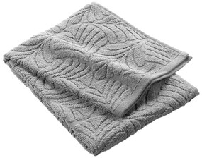 Asciugamano grigio in spugna di cotone 50x90 cm Madeira - douceur d'intérieur